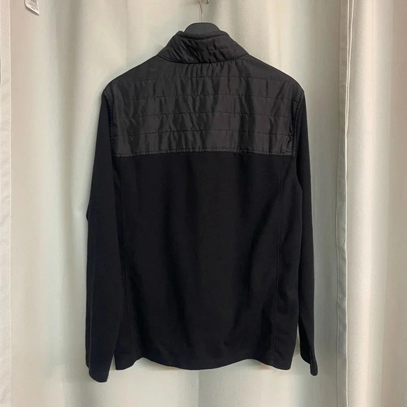 Eddie Bauer 1/4 zip pullover black w/red zipper trim size S/CH - Picture 2 of 5